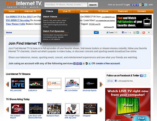 Find Internet TV